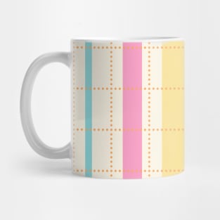 Colorful pastel stripes over cream background Mug